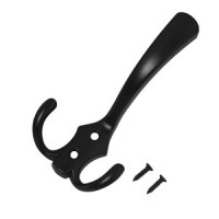 Крючок-вешалка мебельн 3-рожк СТАНДАРТ 306А BL мат.черный Инд. уп. на подвесе(320,40)