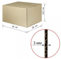 Гофроящик (в22,5*ш38*г28, см), марка Т22, профиль В, 440055