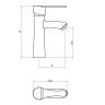 СоюзКран Смеситель для раковины, керам. картридж 35мм, хром, SK02-M127