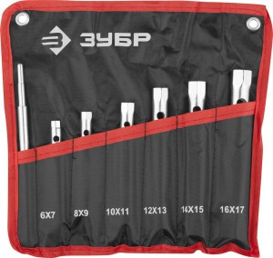 Набор ЗУБР "МАСТЕР": Ключи торц, трубчатые двухстор, 6-17мм  zu27162-H7