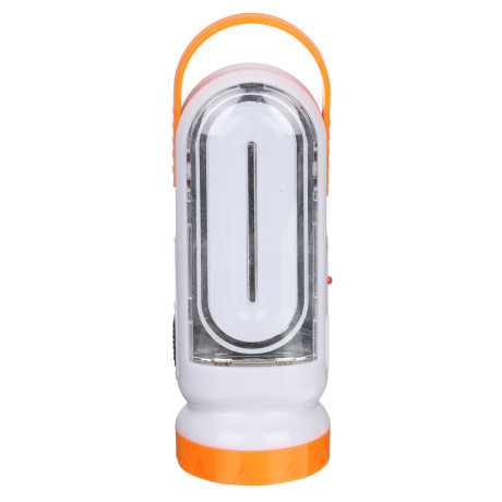 Фонарь 2-в-1 тм ЕРМАК, аккумуляторный, 17+0,5Вт LED, шнур 220В, солнечн.батарея, пластик, 14,5x5,5см