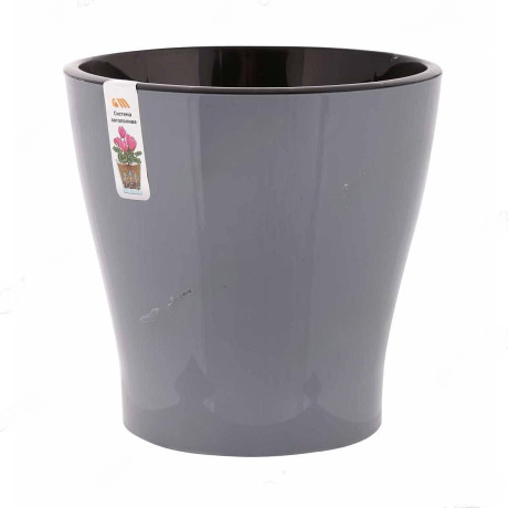 Горшок ЛЕЯ серый 5л двойной БШ7936 (8)