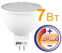 Jazzway MR16 GU5.3 220V 7W(500lm) 3000 диммир. матовая 55x50 2K PLED-DIM JCDR .1035400