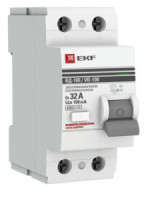 EKF PROxima выкл. дифферинциальный УЗО ВД-100 2P 32А 100мА тип AC 4,5кА эл-мех elcb-2-32-100-em-pro