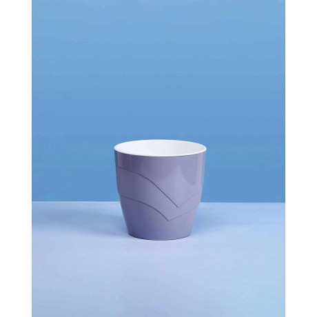 Кашпо "Грация" 1,2л Серый шёлк Пласт Авеню х20