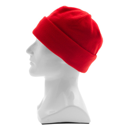 Шапка с отворотом из флиса для взрослых, размер 58-59, красная Сибртех