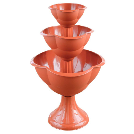 Кашпо 3-х ярусн. Водопад Терракот Бриг