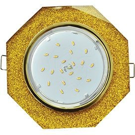 Ecola GX53 H4 5312 св-к Стекло 8-угольник золото-золотой блеск 38x133 FQ538AECH (10!)