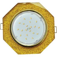 Ecola GX53 H4 5312 св-к Стекло 8-угольник золото-золотой блеск 38x133 FQ538AECH (10!)