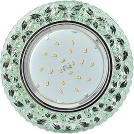 Ecola GX53 H4 LD7040 св-к Круг "Бабочки" подсветка 4K Изумрудный/Хром 35x125 FG53CBEFB (10!)