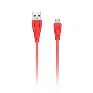 Дата-кабель USB(A)шт. - microUSBшт.Smartbuy рез.опл. Gear, 1м,, 2А, красн (iK-12RG red)