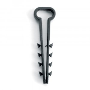 Stekker Дюбель-хомут для плоского кабеля (5-10мм) черный (10шт) DCL01-5-10 39862