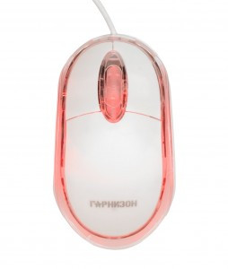 Мышь Гарнизон GM-100W, 3 кн, 1000 DPI, кабель 1.15м, белый 21421