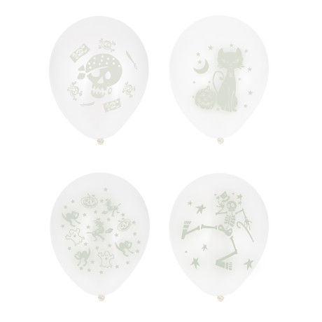 Набор флуоресцентных шаров, 3 шт, 12", арт 2, 4 дизайна