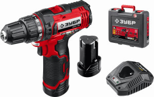 ЗУБР дрель-шуруповерт С1-12, 12В, 30Нм, 2 АКБ (2Ач), кейс, ДШЛ-125-22