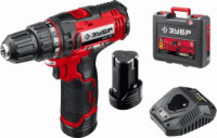ЗУБР дрель-шуруповерт С1-12, 12В, 30Нм, 2 АКБ (2Ач), кейс, ДШЛ-125-22