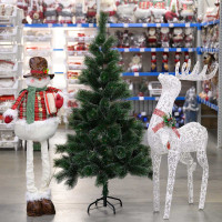 Елка HJ150-81серебро 150см 144ветки мет.подст.