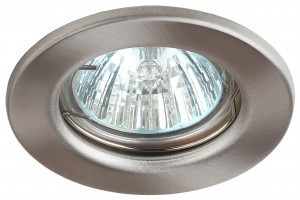 ЭРА MR16 GU5.3 ST1 SN св-к встр. d80мм (врез.d60мм) штамп, сатин никель ИУ 5491