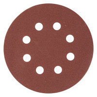 Круг абразивный на ворсовой подложке под "липучку", перфорированный, P 180, 125 мм, 5 шт Matrix