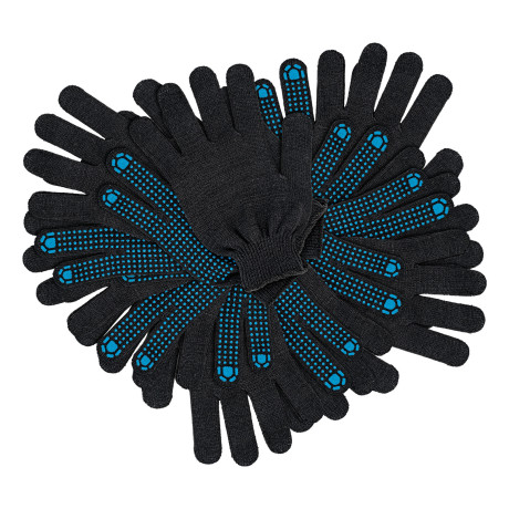 Перчатки трикотажные, х/б, 200 пар, ПВХ точка, 4 нити, 10 класс Сибртех