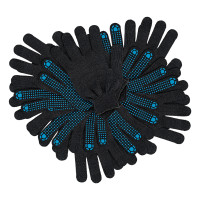 Перчатки трикотажные, х/б, 200 пар, ПВХ точка, 4 нити, 10 класс Сибртех