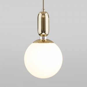 EUROSVET св-к подвесной E27 1x60W 180х1200 металл белый/золото Bubble 50197/1 a050246