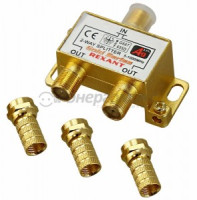 Rexant splitter (делитель) на 2TV +3 штF   GOLD в коробке 05-6101-1