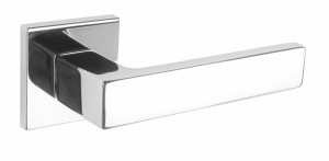 Ручка дверная компл.квадрат.основ. РЕНЦ Корсико хром блестящий INDH 323-03 slim CP