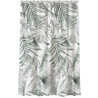 VETTA Шторка для ванной, полиэстер, 90 г/м2, 180x180см, кольца пластик, ПАЛЬМЕТТА