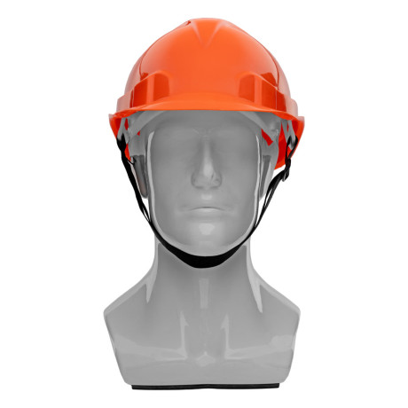 Каска защитная из ударопрочной пластмассы, оранжевая Сибртех