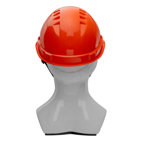Каска защитная из ударопрочной пластмассы, оранжевая Сибртех