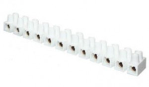 EKF колодка винтовая (ЗВИ) 12 пар 12мм 16А полистирол бел. (уп. 10 шт., цена за 1шт.) plc-KK-12-16-p