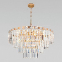 Eurosvet св-к подвесной E14 10x60 Вт 750х750х850 металл золото/прозрачный Elegante 10130/10 a060643