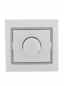 Lezard Мира диммер СУ 1 кл. 16А (800Вт) бел. с серой вставкой (корпус PC) 701-0215-115