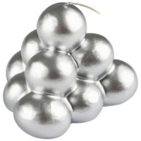 Свеча "Пирамида" серебряная (лак),8,3x7 см Волшебная страна