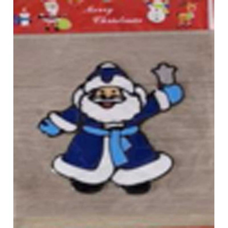 Наклейка на стекло А106 Дед Мороз в синей шубе 15*20см (12)