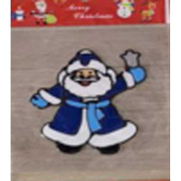 Наклейка на стекло А106 Дед Мороз в синей шубе 15*20см (12)