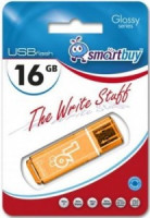 Флеш-диск (флэшка) USB 16Gb SmartBuy Glossy Orange (SB16GBGS-Or)