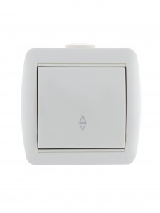 Lezard Ната выкл. ОУ 1 кл. 10А (проходн.) бел. (корпус PC) 710-0200-105