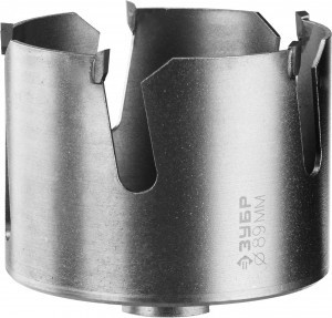 Коронка ЗУБР "ПРОФИ" "ПРОУНИВЕРСАЛ",твердоспл.резцы,бетон,керам,цв.мет,гипсокарт,пласт,дерево,d89мм