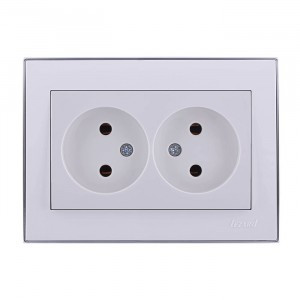 Lezard RAIN роз. СУ 2 мест. бел. с бок. вст. хром, керамика (корпус PC) 703-0225-128