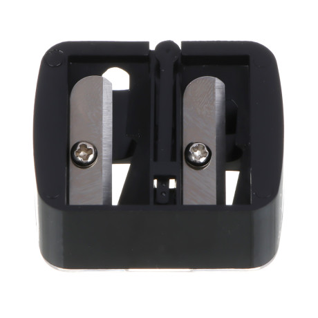 Точилка для косметических карандашей двойная тм ЮНИLOOK, PS, 3,7х3х2,3 см, черный ВЗ24-20