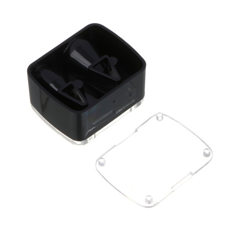 Точилка для косметических карандашей двойная тм ЮНИLOOK, PS, 3,7х3х2,3 см, черный ВЗ24-20