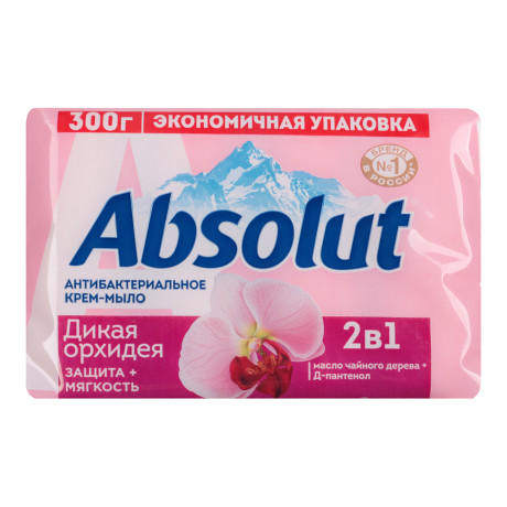 Мыло твердое ABSOLUT 2в1 Дикая орхидея, 4x75г