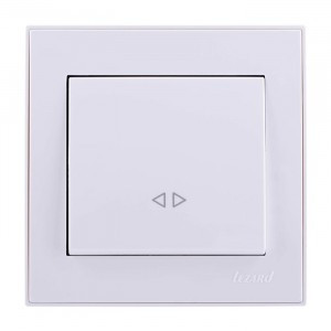 Lezard RAIN выкл. промежуточный СУ 1 кл. бел. (корпус PC) 703-0202-107