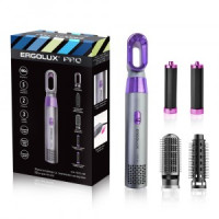 Мультистайлер ERGOLUX ELX-HD15-C08 PRO, 1,4кВт, 5 насадок, 3 режима, холод.воздух, серый/фиолет 7614