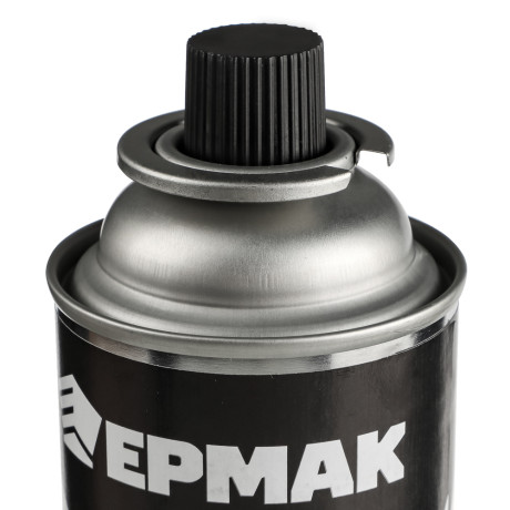 Газ для портативных плит тм ЕРМАК, всесезонный, метал. баллон 220гр, 520см3(цанг., ЕАЭС)