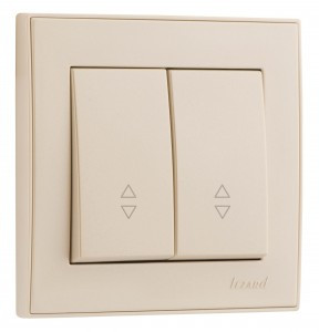 Lezard RAIN выкл. прох. СУ 2 кл. жемчужно-бел. металлик (корпус PC) 703-3030-106