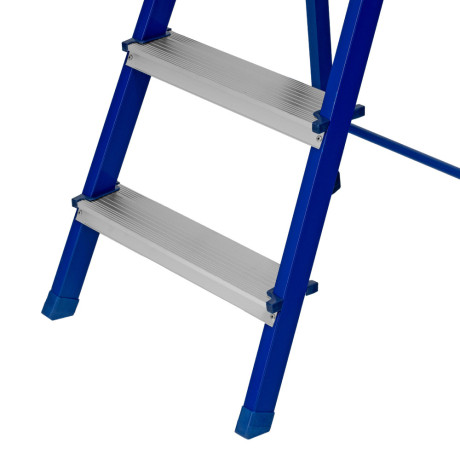 Стремянка, 3 ступени, стальной профиль, алюминиевые ступени Сибртех