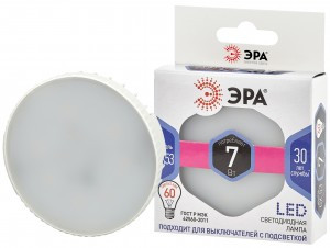 ЭРА стандарт GX53 7W(560Lm) 6000K 6K 22х75 8969
